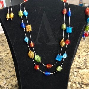 Necklace, earrings, bracelet set